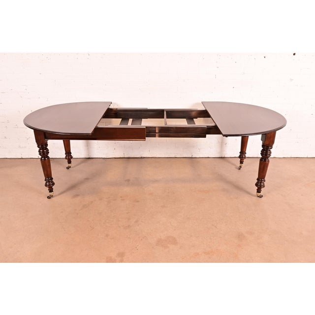 R. J. Horner Style Antique Victorian Carved Mahogany Extension Dining Table, Newly Refinished For Sale In South Bend - Image 6 of 13