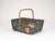 Mid-Century Sewing Basket with Bamboo Handle & Floral Decor, 1970s For Sale - Image 10 of 18