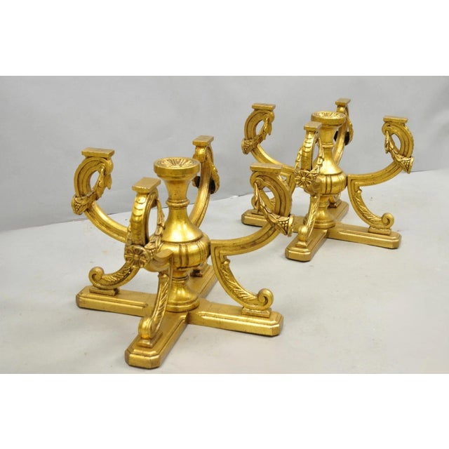 Vintage Italian Hollywood Regency Gold Gilt Metal Double Pedestal Coffee Table For Sale - Image 17 of 18