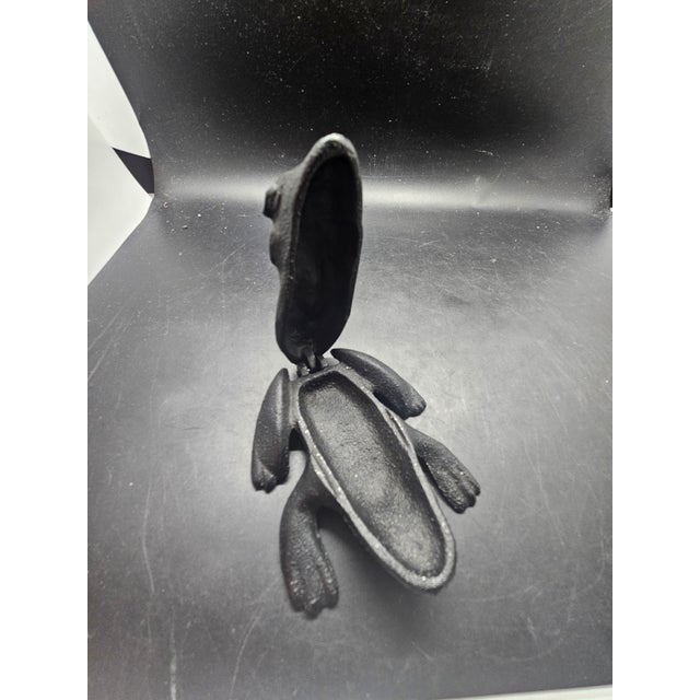 1960s Wilton Vintage Cast Iron Black Frog Match Safe Trinket Box Hinged For Sale - Image 5 of 7