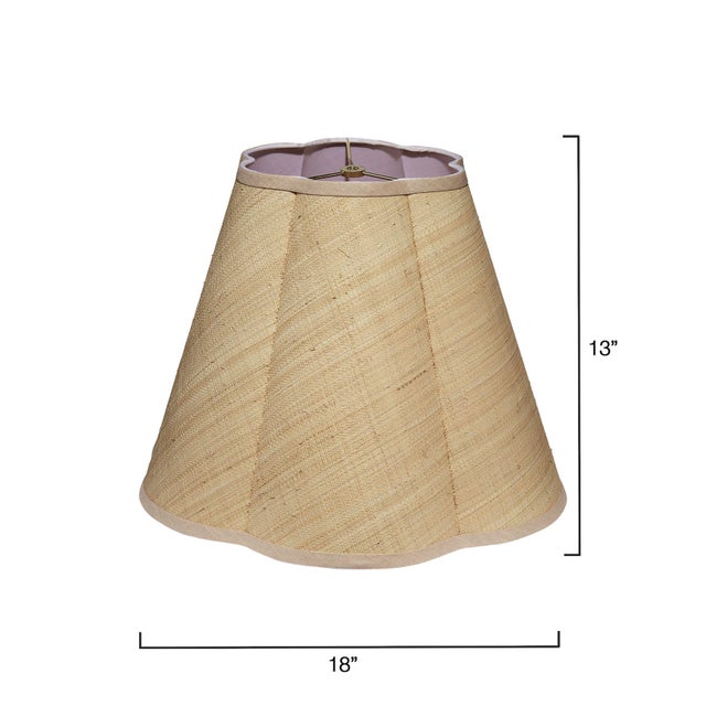 This lovely, tapered shade is distinguished by a softly scalloped shape that adds interest, femininity, and a generous...