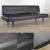 Vintage Mid Century Modern Black Vinyl Faux Leather Convertible Sofa by Universal of High Point For Sale - Image 11 of 13