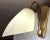 1950s Mid-Century German Wall Lamp with Brass Frame and Original Cream-White Patterned Glass Shade, 1950s For Sale - Image 5 of 12