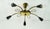 Mid-Century Sputnik Spider Ceiling Lamp in Brass, Metal and Plastic, 1950s For Sale - Image 10 of 14