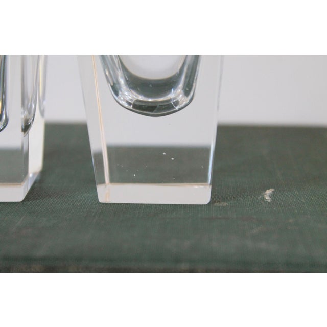 Late 20th Century Vintage Glass & Sterling Silver Salt & Pepper Shakers For Sale - Image 5 of 8