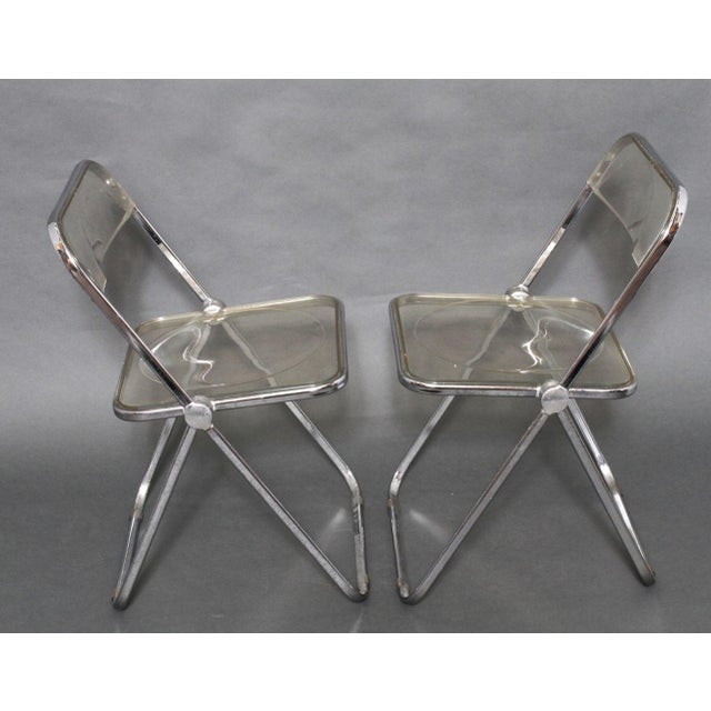 Castelli Piretti X Castelli "Plia" Lucite Folding Chairs, 4 For Sale - Image 4 of 5