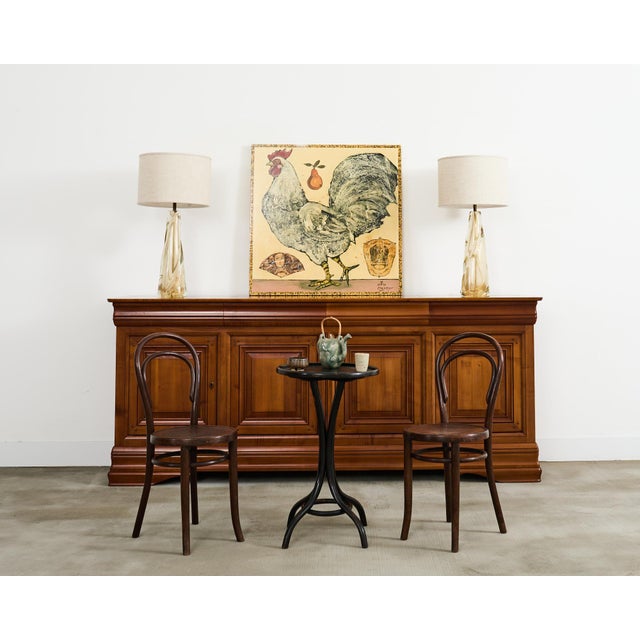 Elegant French sideboard enfilade crafted in the Louis Philippe taste on a grand scale. The cabinet is constructed from...