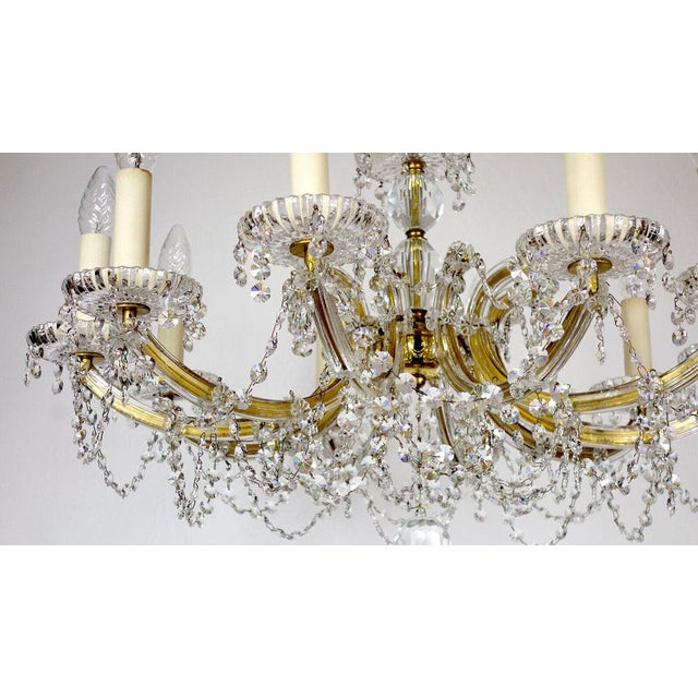 Maria Theresia Style Lead Crystal Chandelier, 1970s For Sale - Image 6 of 18