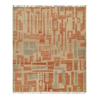 Rug & Kilim’s Modern Rug with Beige-brown Geometric Patterns - 6x8 For Sale