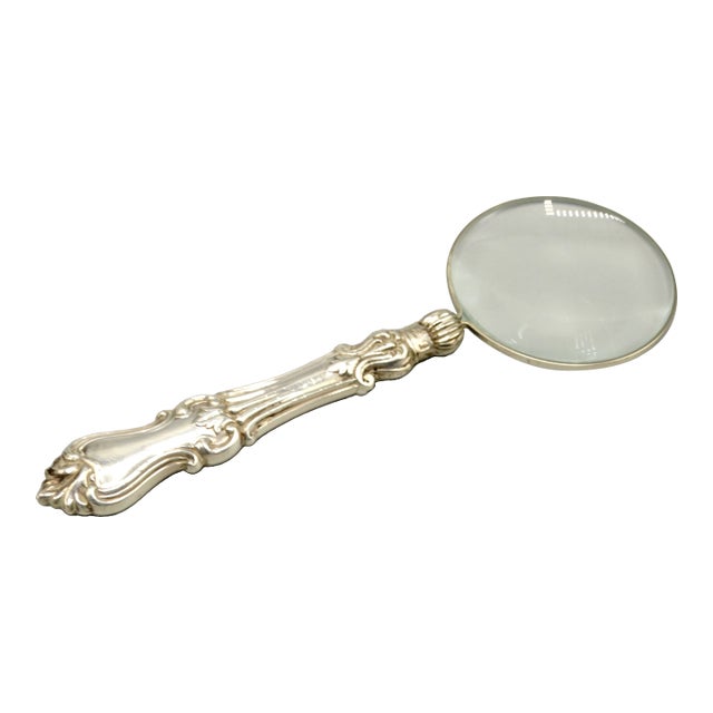 Antique English Sterling Silver Magnifying Glass Hallmarked, Pair Available For Sale