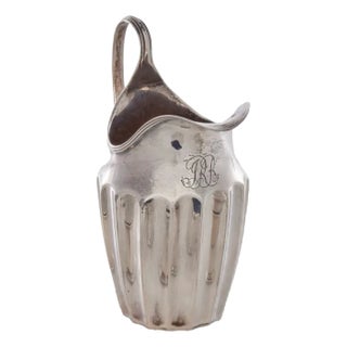 Circa 1800 English William Iv Stephen Adams Sterling Silver Cream Pitcher For Sale