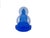 Glass Blue Frosted Crystal Glass Lotus Base 2 Sides Bodhisattva Guanyin Figure For Sale - Image 7 of 11
