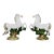 20th Century Pair of Italian Porcelain Figure of Horses For Sale