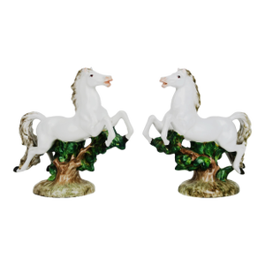 20th Century Pair of Italian Porcelain Figure of Horses