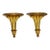Late 20th Century Wall Shelf Pair Bracket Florentine Style Shelves Vintage Hollywood Regency Decor For Sale