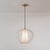 2020s Bloom Pendant Light 14" D by Nova of California - White Satin Shade, Weathered Brass, Dimmable Bulb Included For Sale - Image 5 of 7