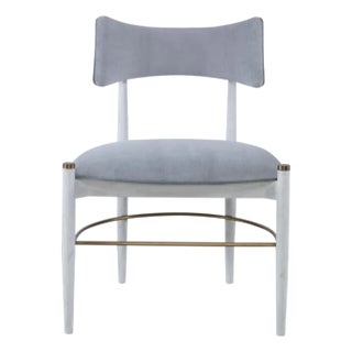 Blue and White Custom Durant Dining Chairs - Set of 4, Mr. Brown London For Sale