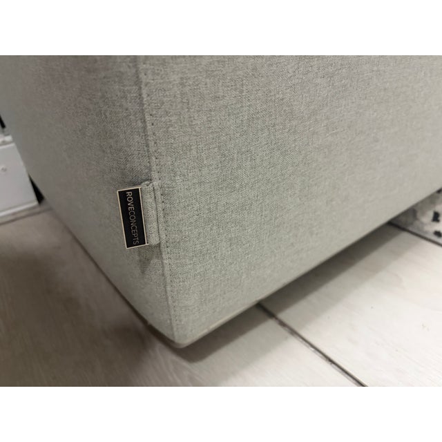 Light Gray Rove Concepts Milo Corner Sectional With Ottoman- Mist Gray-Gently Used(2022) For Sale - Image 8 of 12