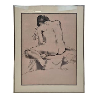 Charcoal Figure Study on Paper For Sale