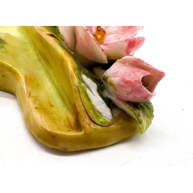 Antique European Dresden Hand-Decorated Floral Porcelain Place Card Holders, Set of 7 – Flower, Romantic / Victorian Revival For Sale - Image 17 of 18