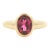 Late 20th Century 14k Yellow Gold Rhodolite Garnet Bezel Set Ring, Size 7 For Sale