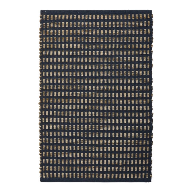 Rug & Kilim Hand Knotted Blue, Beige and Gold Natural Rug, 8' x 10' For Sale