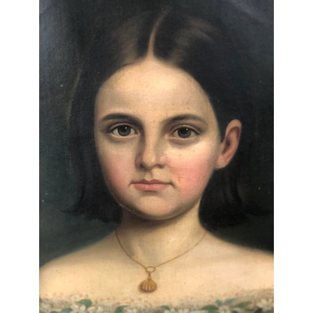 Early 19th Century 1810 Realism Oil Painting of Famous Young Girl For Sale - Image 5 of 13