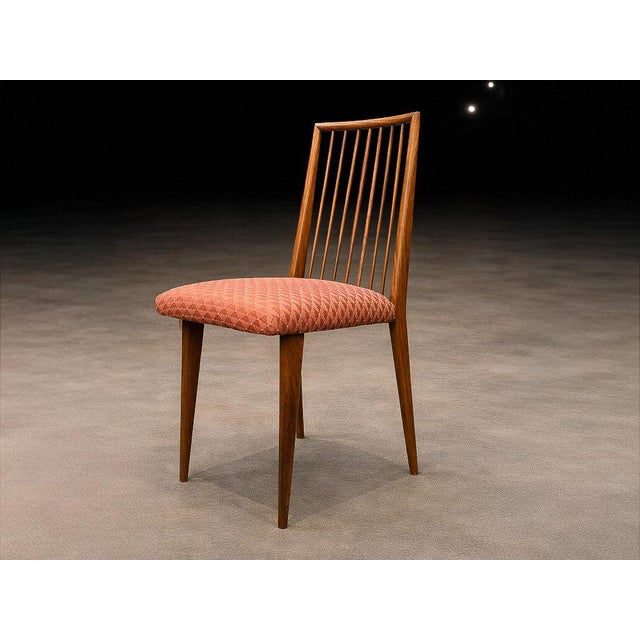 Rare Set of Six Dining Chairs by Joaquim Tenreiro in Caviúna Wood, Brazil, 1950s For Sale In New York - Image 6 of 13