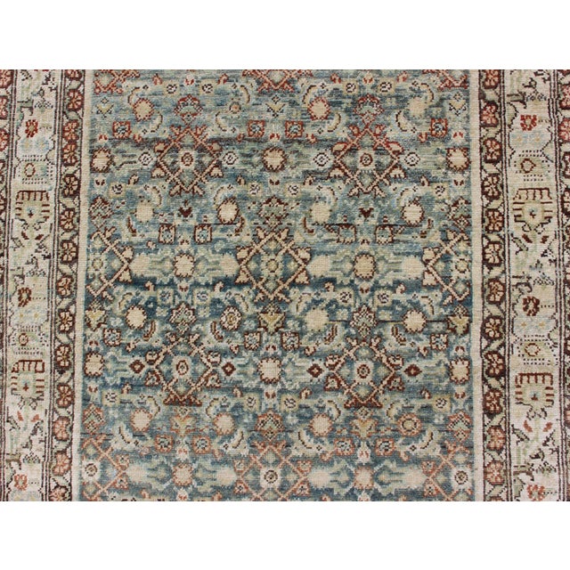 Textile Antique Persian Malayer Runner With Detailed Allover Botanical Design 3'3 X 13'1 For Sale - Image 7 of 11