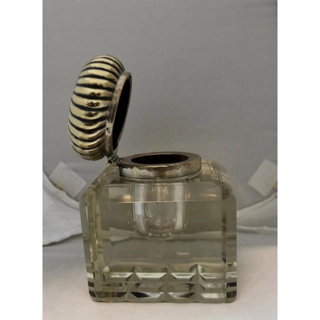 Early 20th Century Large Crystal Inkwell For Sale In New York - Image 6 of 10