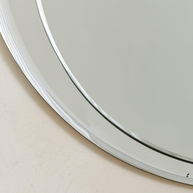 1960s Italian Round Layered Wall Mirror Attributed to Cristal Arte, 1960s For Sale - Image 5 of 7