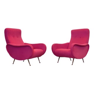 Set of Lounge Chairs in the style of Marco Zanuso 1950s For Sale