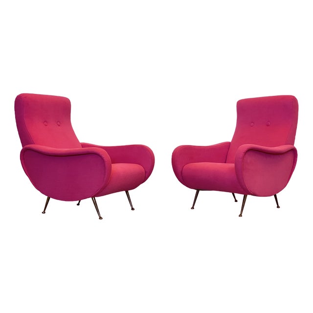 Set of Lounge Chairs in the style of Marco Zanuso 1950s For Sale