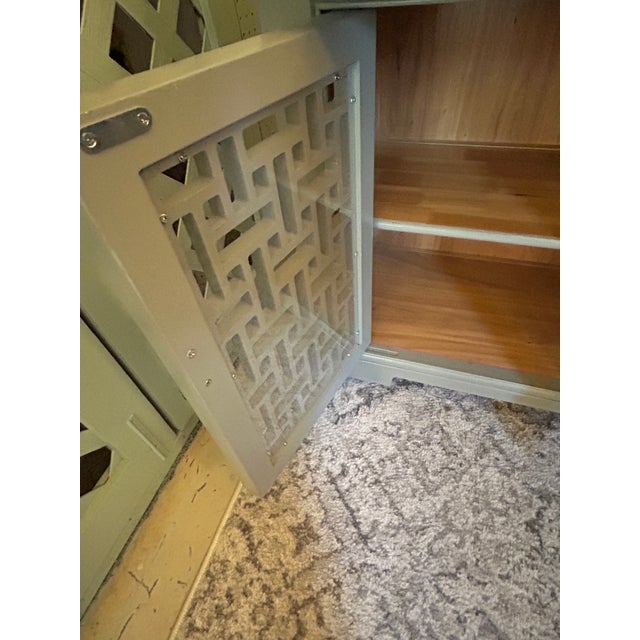 Asian Style Contemporary Gray Lacquer Sideboard For Sale - Image 4 of 11