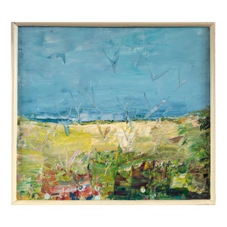 2003 Contemporary 'Layers of Summer' Swedish Abstract Landscape Oil Painting, Framed For Sale