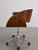 Norman Cherner Mid 20th Century Attributed to Norman Cherner for Cherner Chair Company Walnut & White Leather Task Chair For Sale - Image 4 of 4