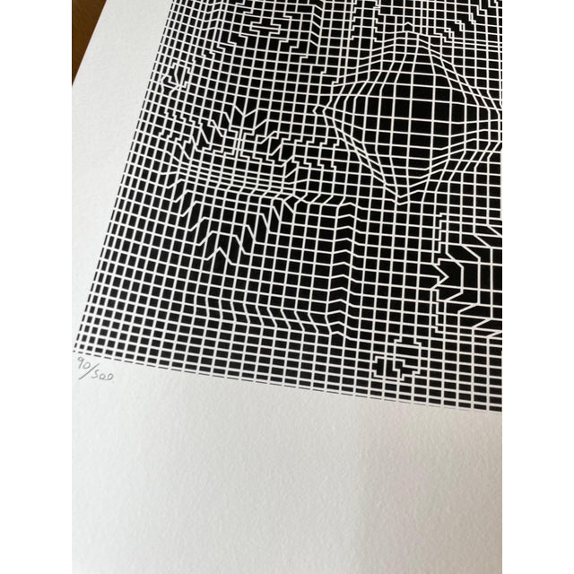 Black Victor Vasarely, Biadan, Lithograph For Sale - Image 8 of 10