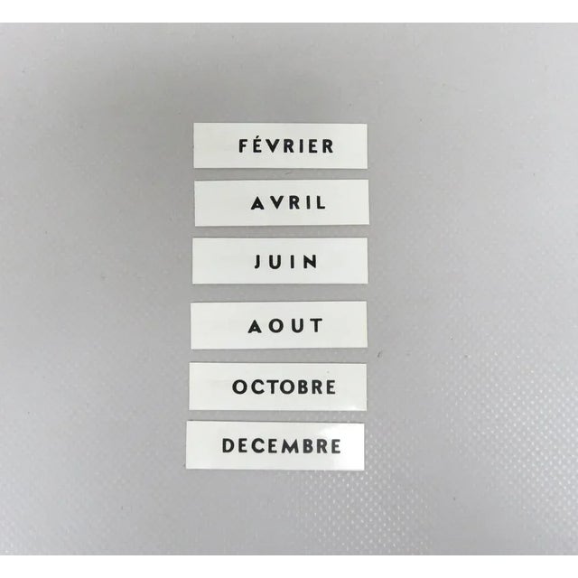 Black and Gilt Eternal Calendar with Marble Base from Mistral, France, 1920s For Sale - Image 10 of 12