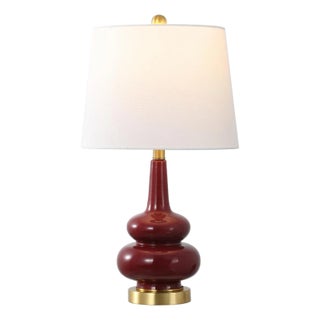 Evie 23" Table Lamp in Cranberry For Sale