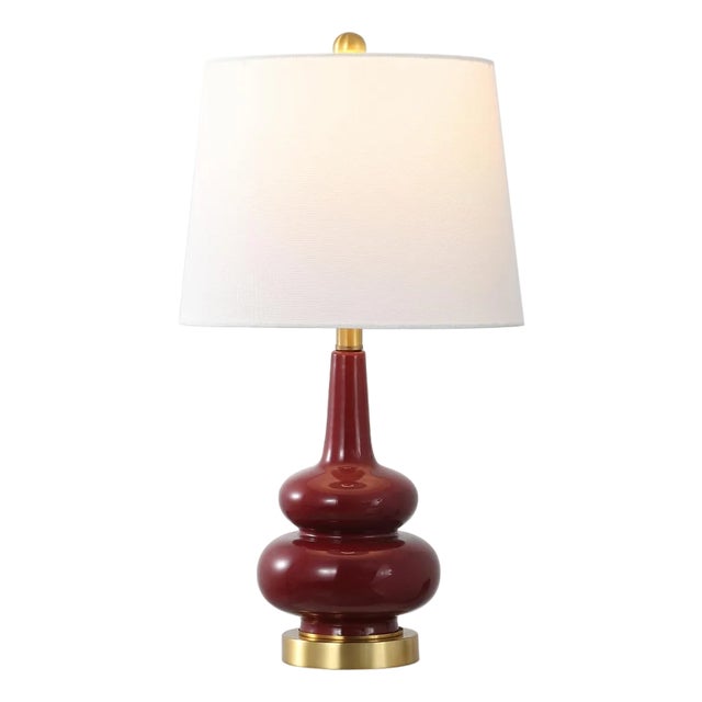 Evie 23" Table Lamp in Cranberry For Sale