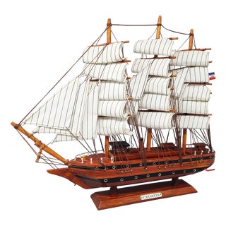 Vintage English Croatia Model Ship, 1970s For Sale