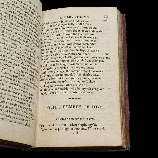 Paper 1824's Antique Book Ovid's Art of Love For Sale - Image 7 of 10