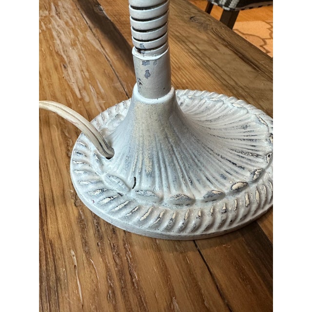 Early 20th century cast iron desk lamp by Eagle. Gooseneck which is adjustable and freshly painted inside and out...