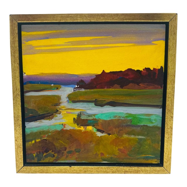 Small Oil on Canvas, Framed For Sale