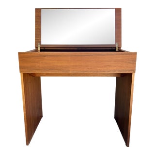 1960s Mid Century Danish Modern Teak Vanity/Desk by Arne Wahl Iversen for Vinde Molefabrik - For Sale