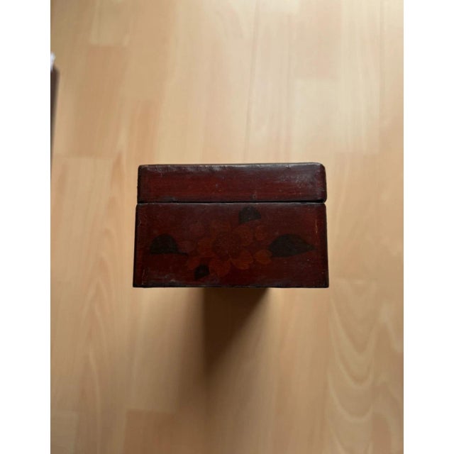 Gold Antique Meiji Japanese Lacquer Box For Sale - Image 8 of 13