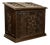 Antique French Medieval Gothic Carved Oak Chest Coffer 17th Century Panels 1679 For Sale