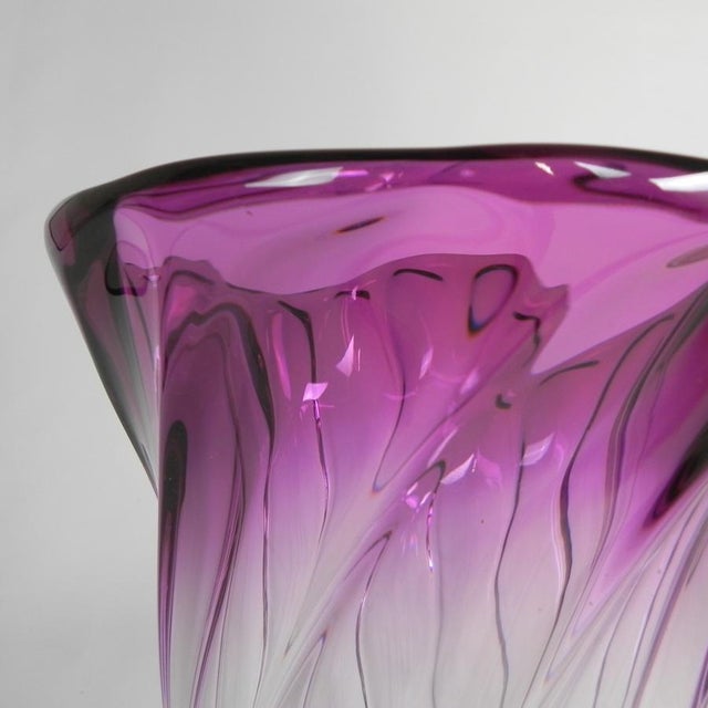 Torsade Vase from Val Saint Lambert, 1950s For Sale - Image 9 of 13