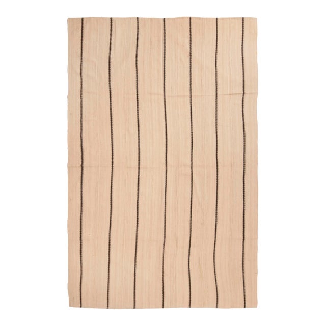 Antique Persian Transitional Beige and Brown Geometric Wool Rug by Rug & Kilim For Sale