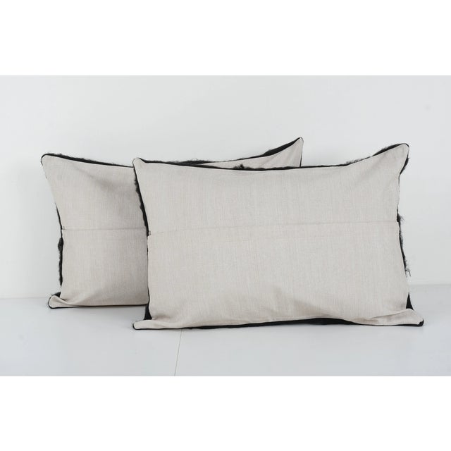 Turkish Black Kilim Pillow Cover - a Pair For Sale - Image 4 of 4
